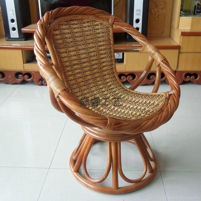 天然真藤椅 天然藤 陽臺扶手轉椅 庭院陽臺、戶外扭藤轉椅